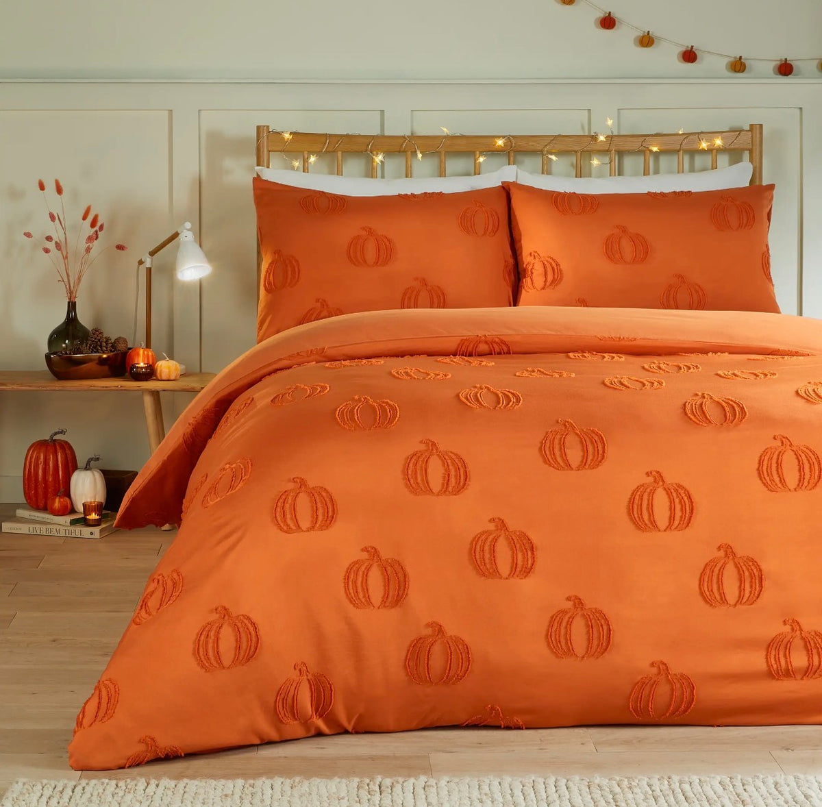 Parure de lit Polyester – Motif Citrouille – Plusieurs dimensions - PRÉCOMMANDE
