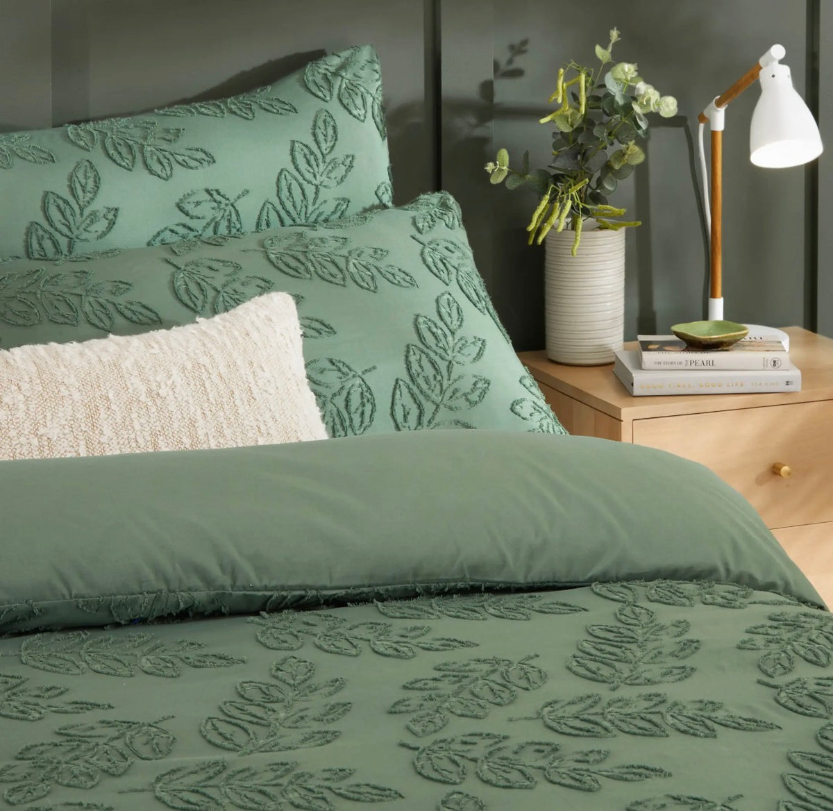 Parure de lit Polyester – Vert Écrin de feuilles – Plusieurs dimensions - PRÉCOMMANDE