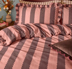 Parure de lit Birdies – Rose et chocolat – Plusieurs dimensions - PRÉCOMMANDE