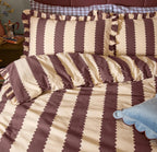 Parure de lit Birdies – Babeurre et chocolat – Plusieurs dimensions - PRÉCOMMANDE