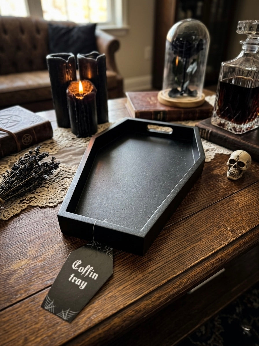 Plateau noir mat - Forme Cercueil - MDF