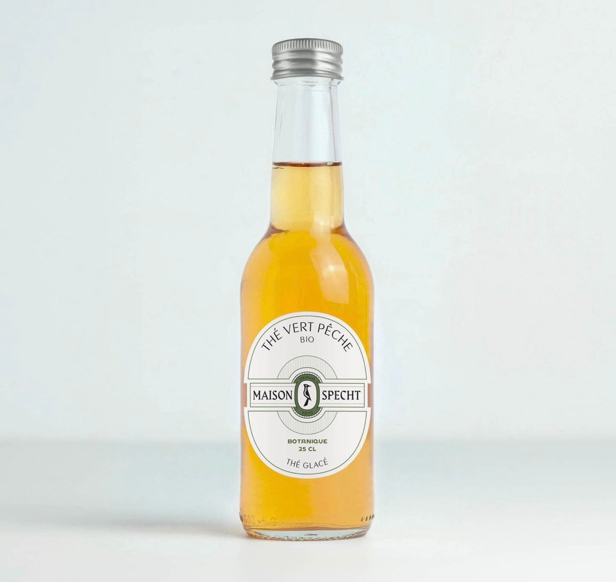 Infusion Glacé Thé Vert Glacé Bio à la Pêche  - (25 cl) - Sans sucres ajoutés - Sans gluten &  100% Vegan