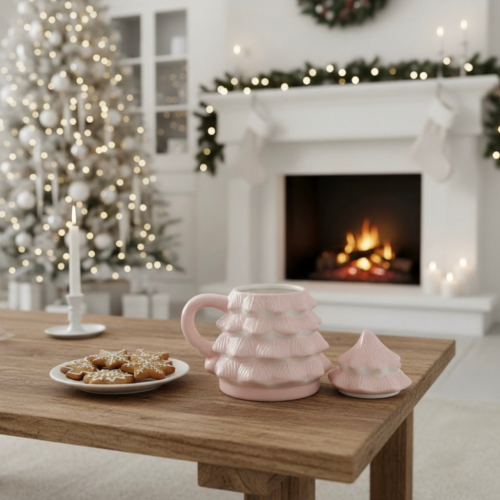 La Tasse Féérique de Noël – Pink Christmas Tree Mug  –  520ml