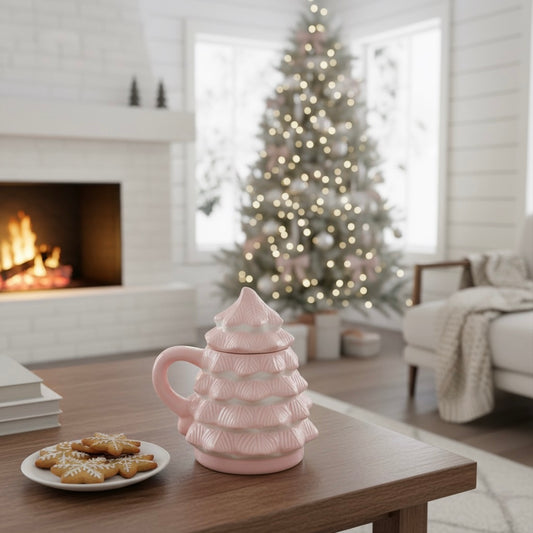 La Tasse Féérique de Noël – Pink Christmas Tree Mug  –  520ml
