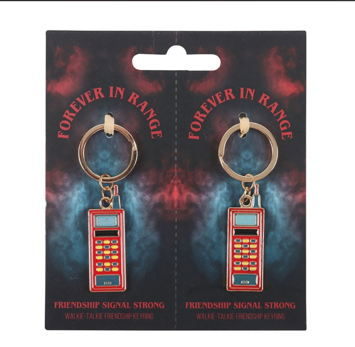 Lot de 2 Porte-clés “Walkie-Talkie Friendship” – Signal d’amitié fort & vibes d’Hawkins