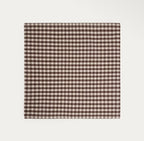 Lot de 2 Serviettes de Table en Coton à Carreaux Marron – 40 × 40 cm- PRÉCOMMANDE