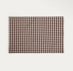 Lot de 2 Sets de Table en Coton à Carreaux Marron – 30 × 45 cm- PRÉCOMMANDE