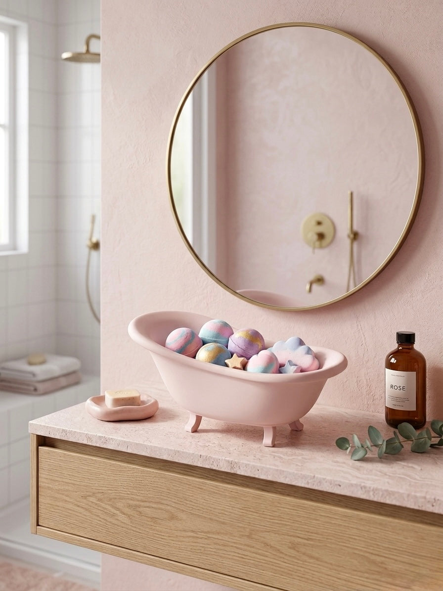 Mini Baignoire en Jesmonite — Pièce Artisanale Faite Main – L’écrin de vos rituels - ÉDITION BATHROOM / KAWAII