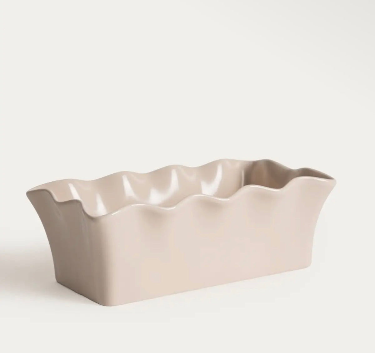 Moule à Cake en Porcelaine à Bord Festonné – 20 × 10 × 7 cm - PRÉCOMMANDE
