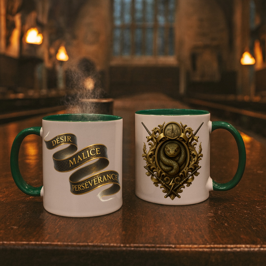 Mug - Désir & Persévérance "Serpentard" | Sublimé à la main - 350 ml