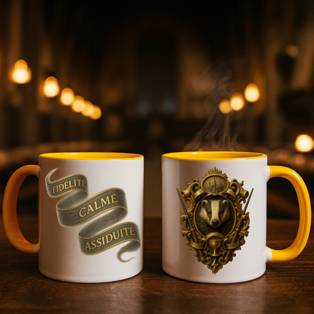 Mug - Fidélité & Assiduité "Poufsouffle" | Sublimé à la main - 350 ml