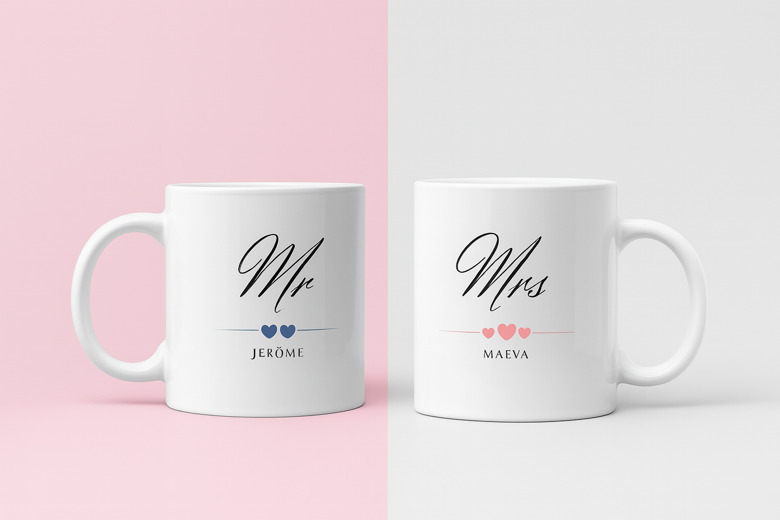 Mug - Mr & Mrs | Sublimé à la main -  350 ml