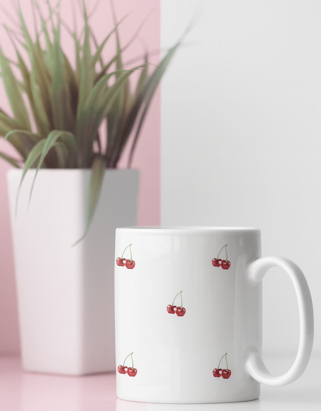 Mug – Cerises | Sublimé à la main - 350 ml