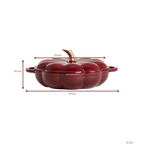 Cocotte Citrouille Bordeaux - Fonte émaillée durable - 2 L - PRÉCOMMANDE - Édition Limitée