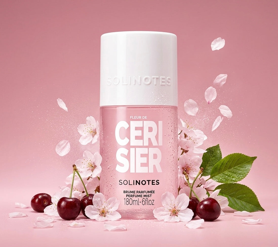 Brume Parfumée FLEUR DE CERISIER –  Fabriqué en France – SOLINOTES – (180ml) PRÉCOMMANDE
