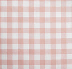 Parure de lit en microfibre polyester de 90 g/m²– Carreaux rose poudré et blanc avec volant – 140 x 200 cm - PRÉCOMMANDE