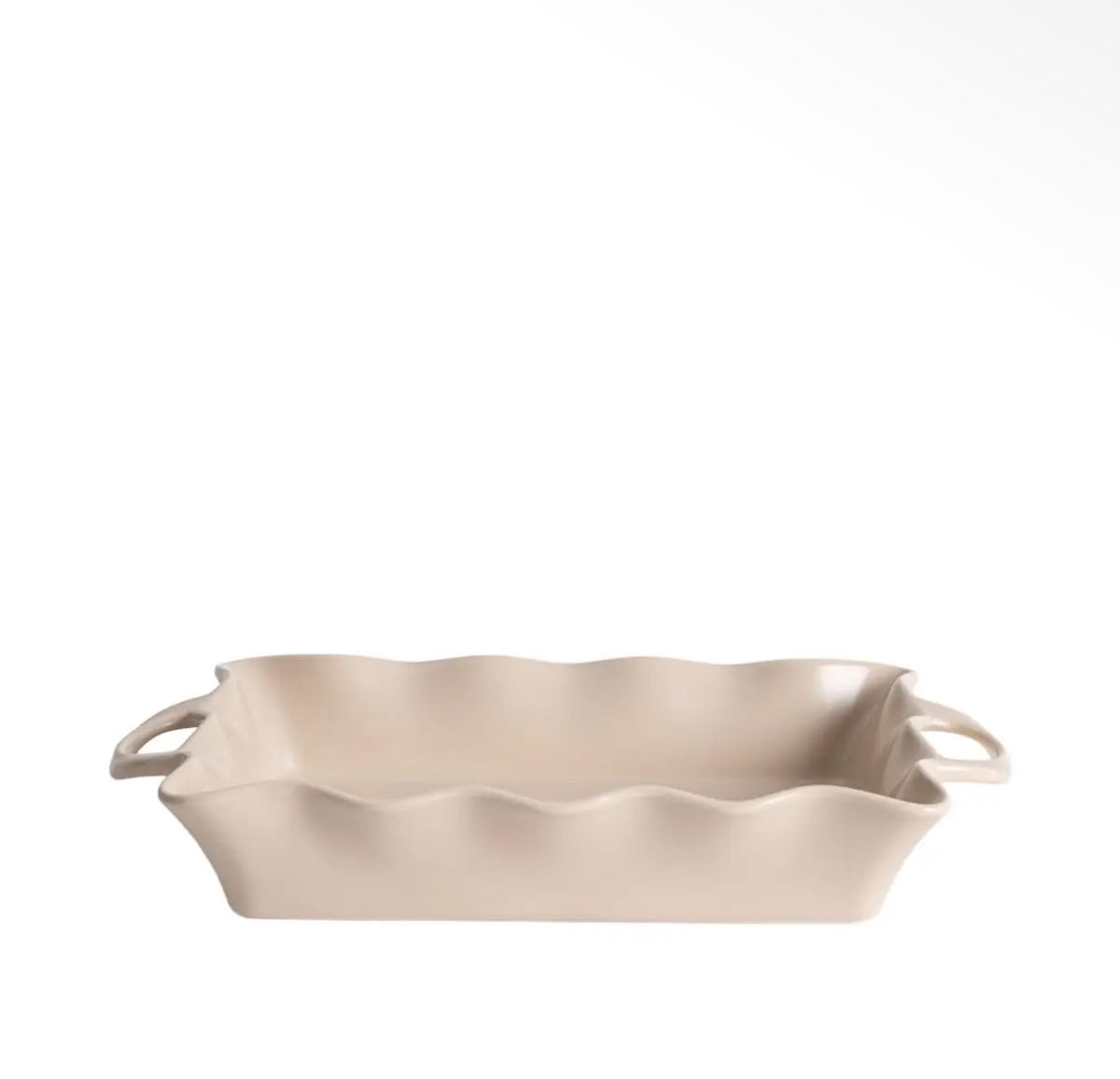 Plat à Gratin Rectangulaire en Porcelaine à Bord Festonné – 36,5 × 22,5 × 6 cm - PRÉCOMMANDE