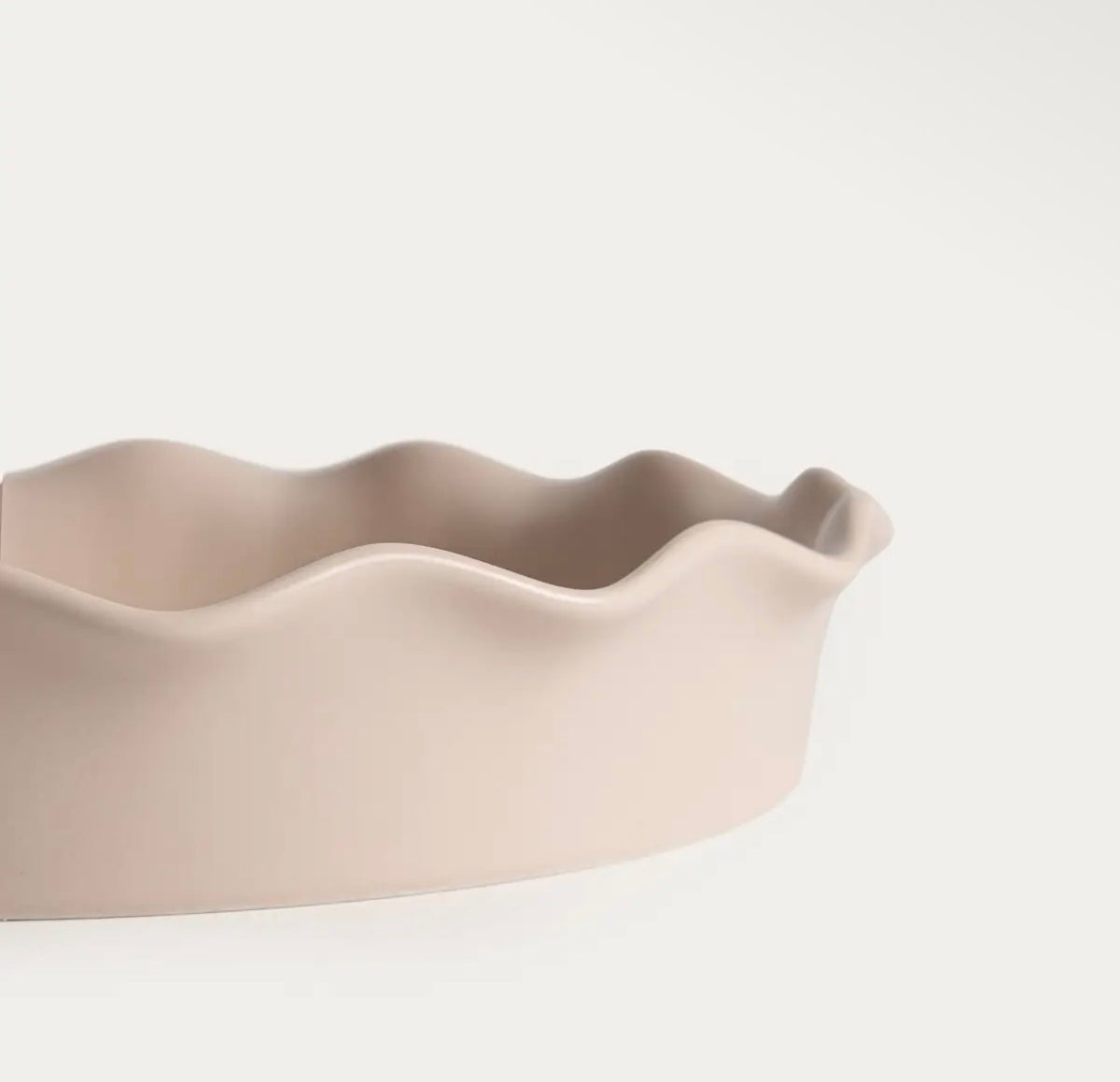 Plat à Tarte Rond en Porcelaine à Bord Cannelé – 27 cm - PRÉCOMMANDE