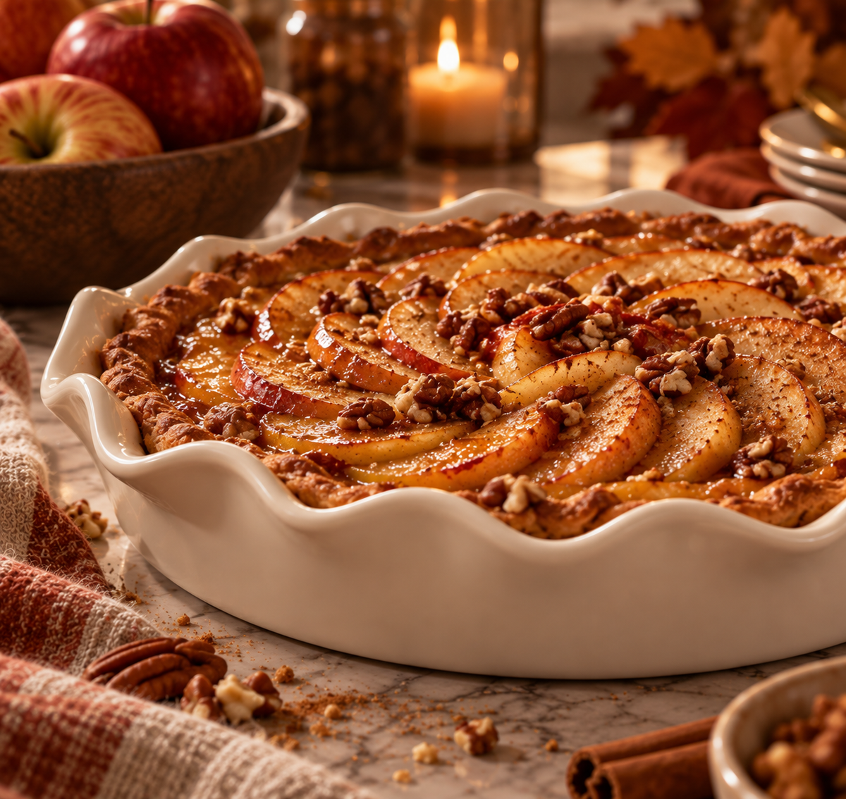 Plat à Tarte Rond en Porcelaine à Bord Cannelé – 27 cm - PRÉCOMMANDE
