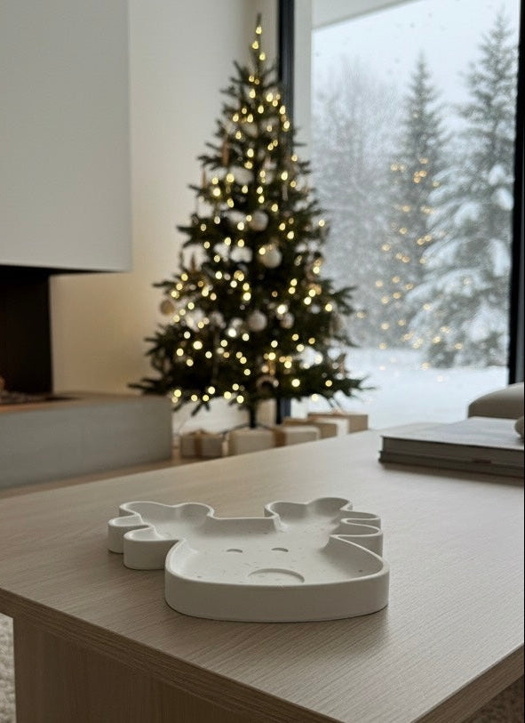 Plateau "Rudolph" en Jesmonite - Décoration - Edition Noel