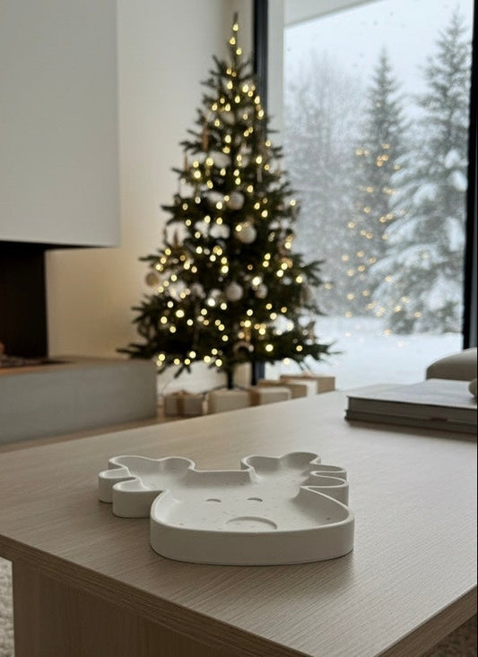 Plateau "Rudolph" en Jesmonite - Décoration - Edition Noel