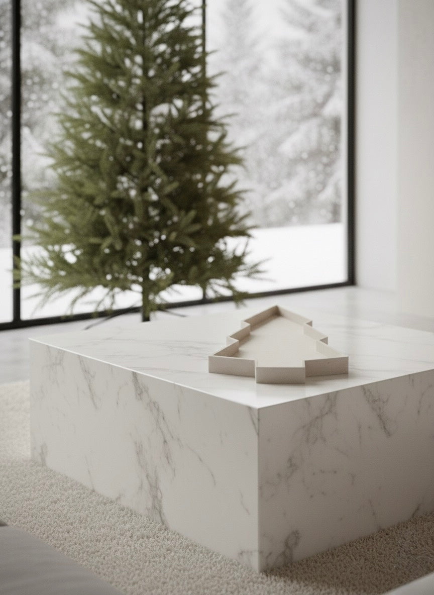 Plateau "Sapin" en Jesmonite - Décoration - Edition Noel