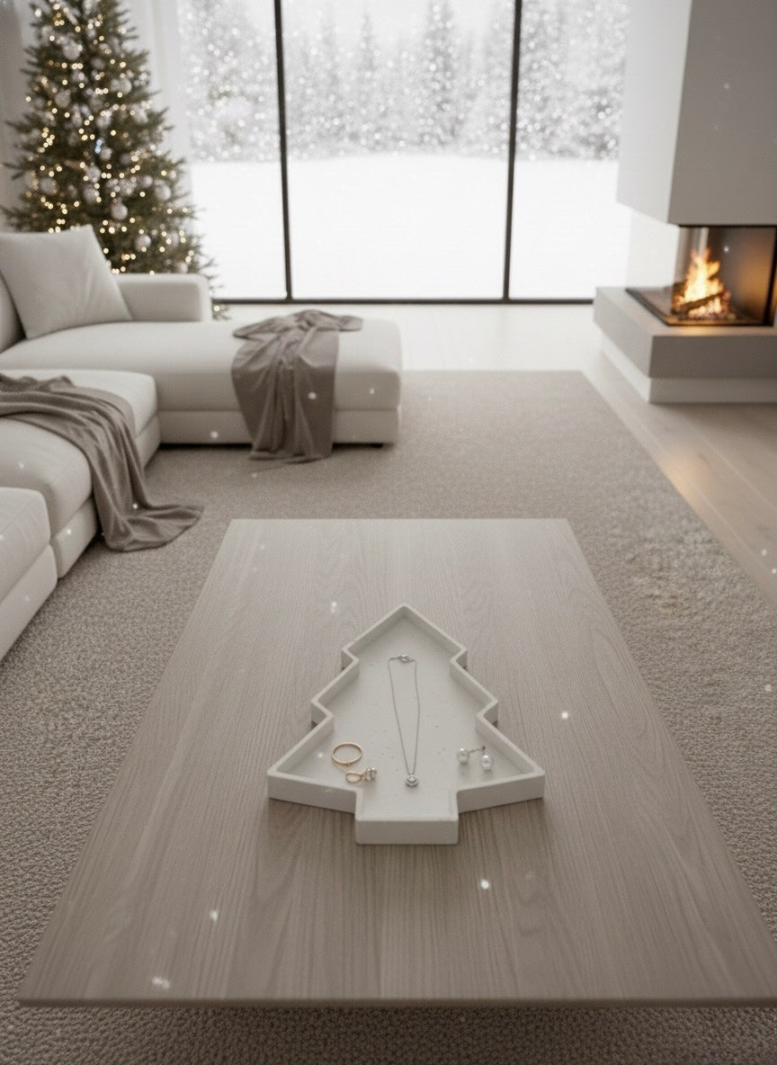 Plateau "Sapin" en Jesmonite - Décoration - Edition Noel