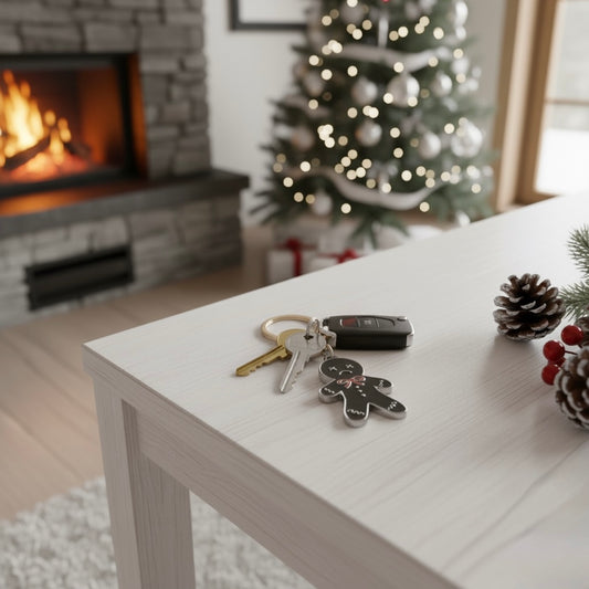 Porte-clés Bonhomme Pain d’Épices Noir – L’Élégance Gourmande