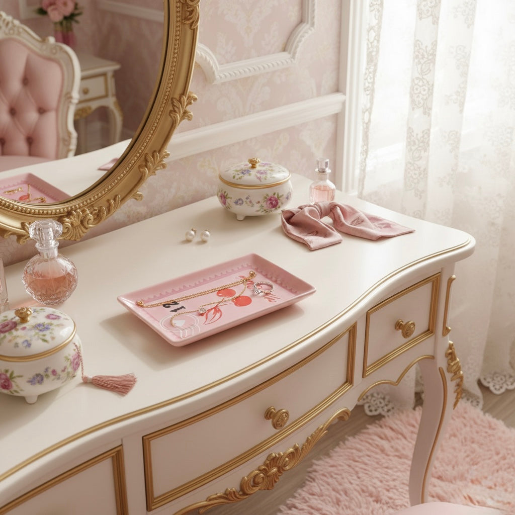 Porte bijoux ou Plateau - “Cherry Postcard”