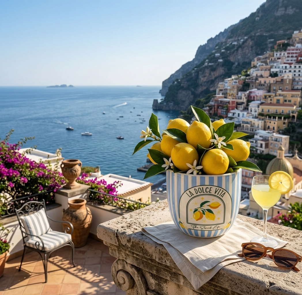 Pot en Céramique "La Dolce Vita" & Citrons de Capri | ÉDITION DOLCE VITA COLLECTION EPHÉMERE