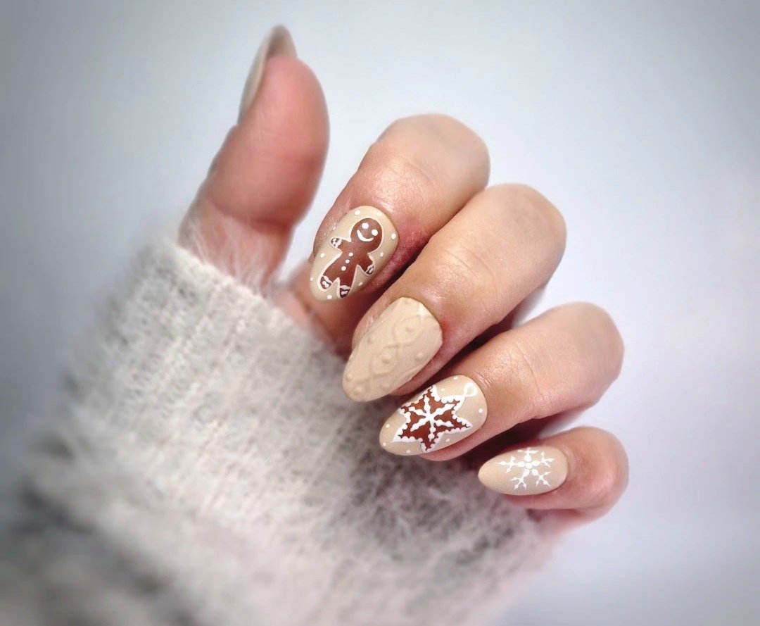 Faux-Ongles réutilisables - Pain d'épices - Edition Noël