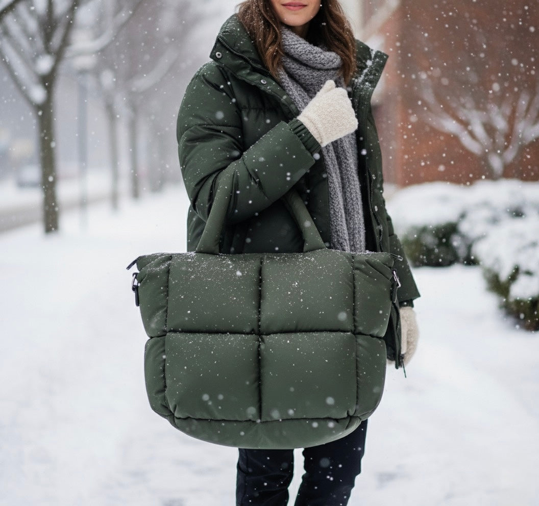 Sac Matelassé “Forest Mood” – L’élégance naturelle de l’hiver  - PRÉCOMMANDE