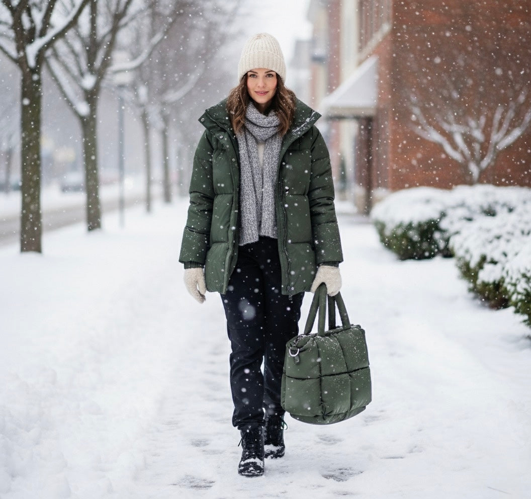 Sac Matelassé “Forest Mood” – L’élégance naturelle de l’hiver  - PRÉCOMMANDE