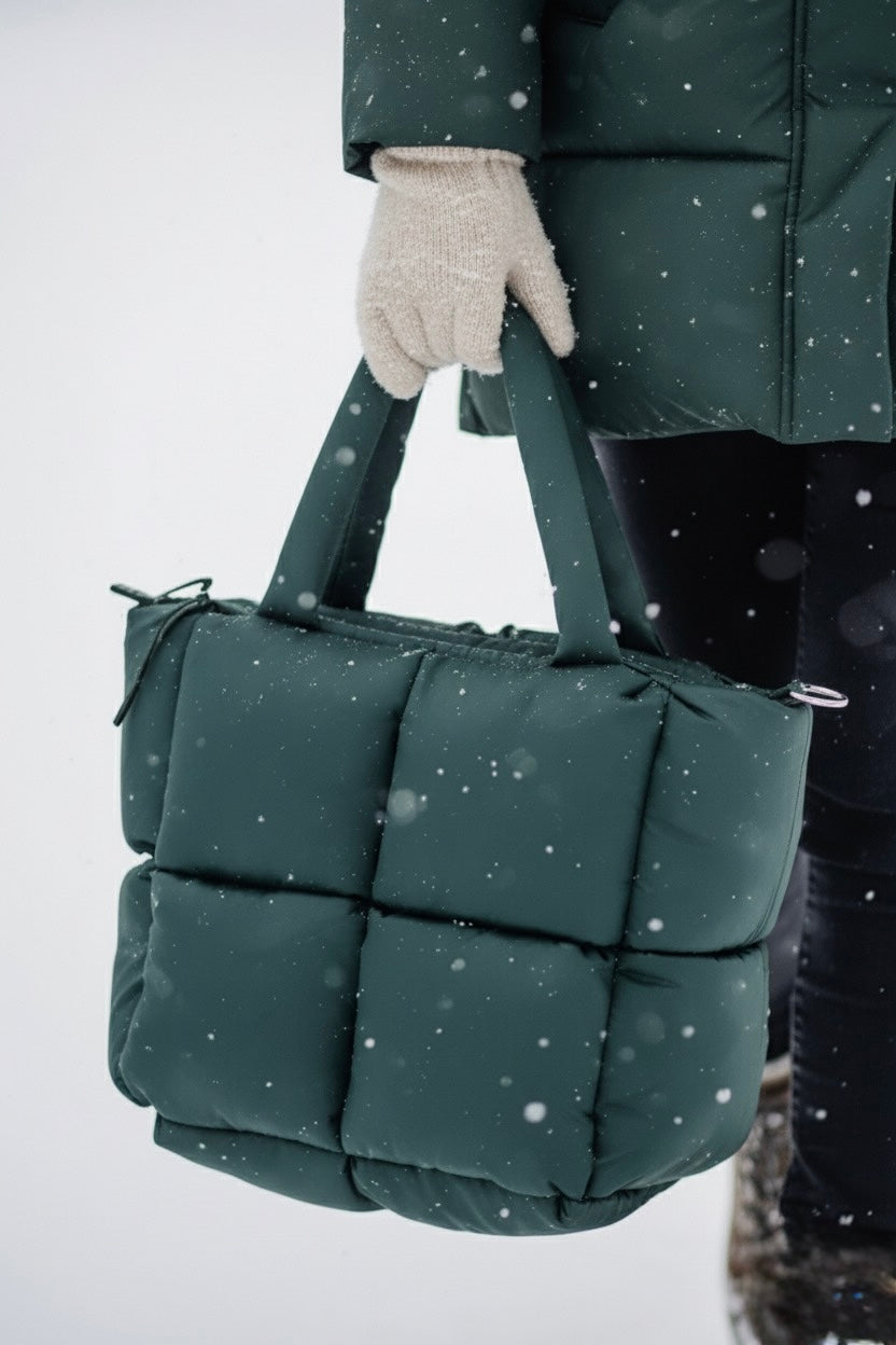 Sac Matelassé “Forest Winter” – L’élégance naturelle de la saison - PRÉCOMMANDE