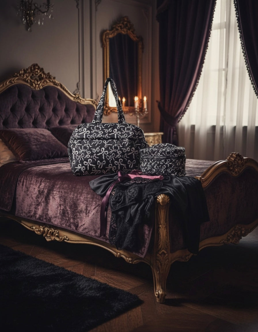 Sac de week end Bottes -  Ribbon Black & White  - PRECOMMANDE