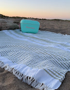 Serviette de Plage Fouta & Paréo - 190 x 180cm – certifiée OEKO-TEX® STANDARD 100 - (Plusieurs couleurs aux choix)