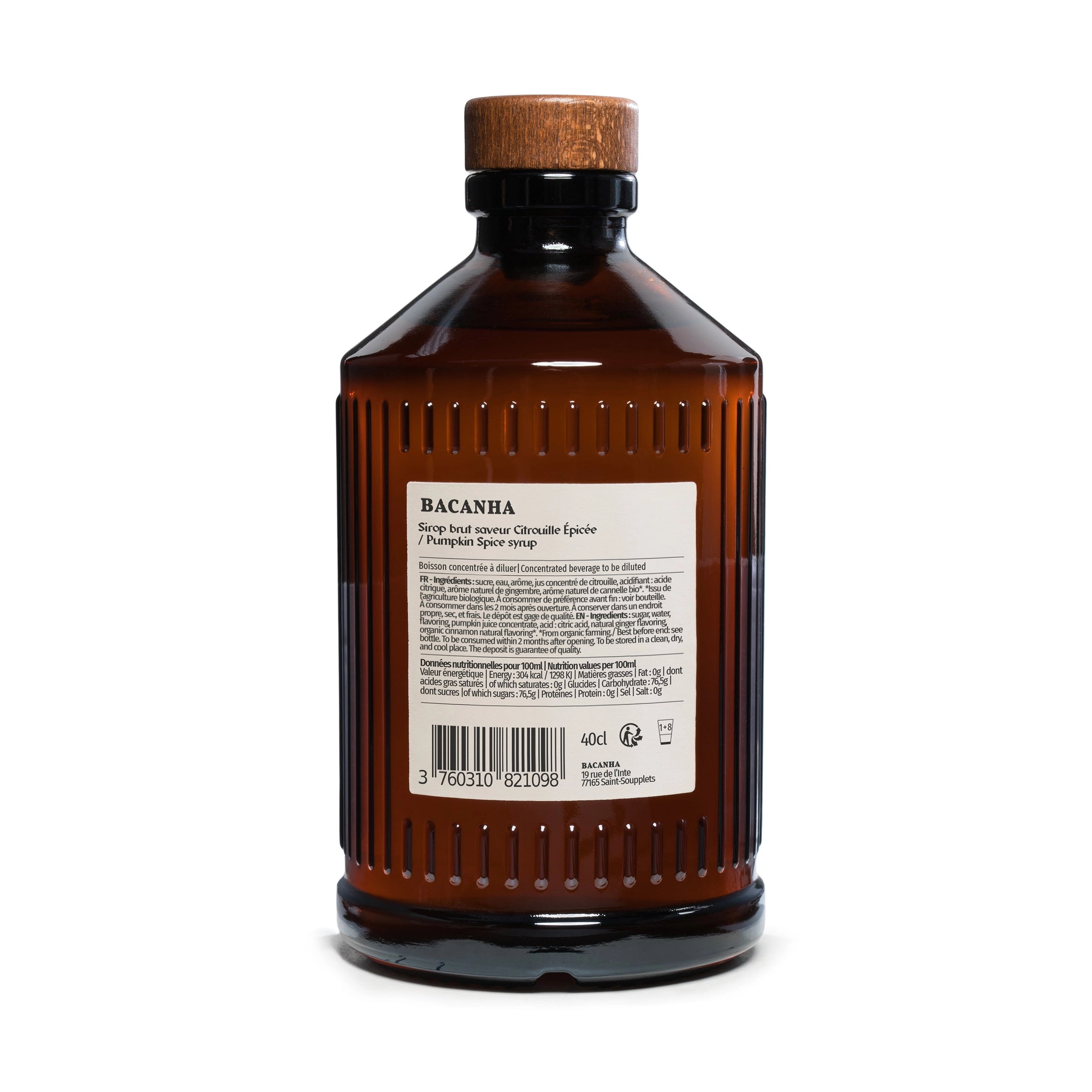 Sirop Pumpkin Spice Brut Artisanal Bio - 400 ml