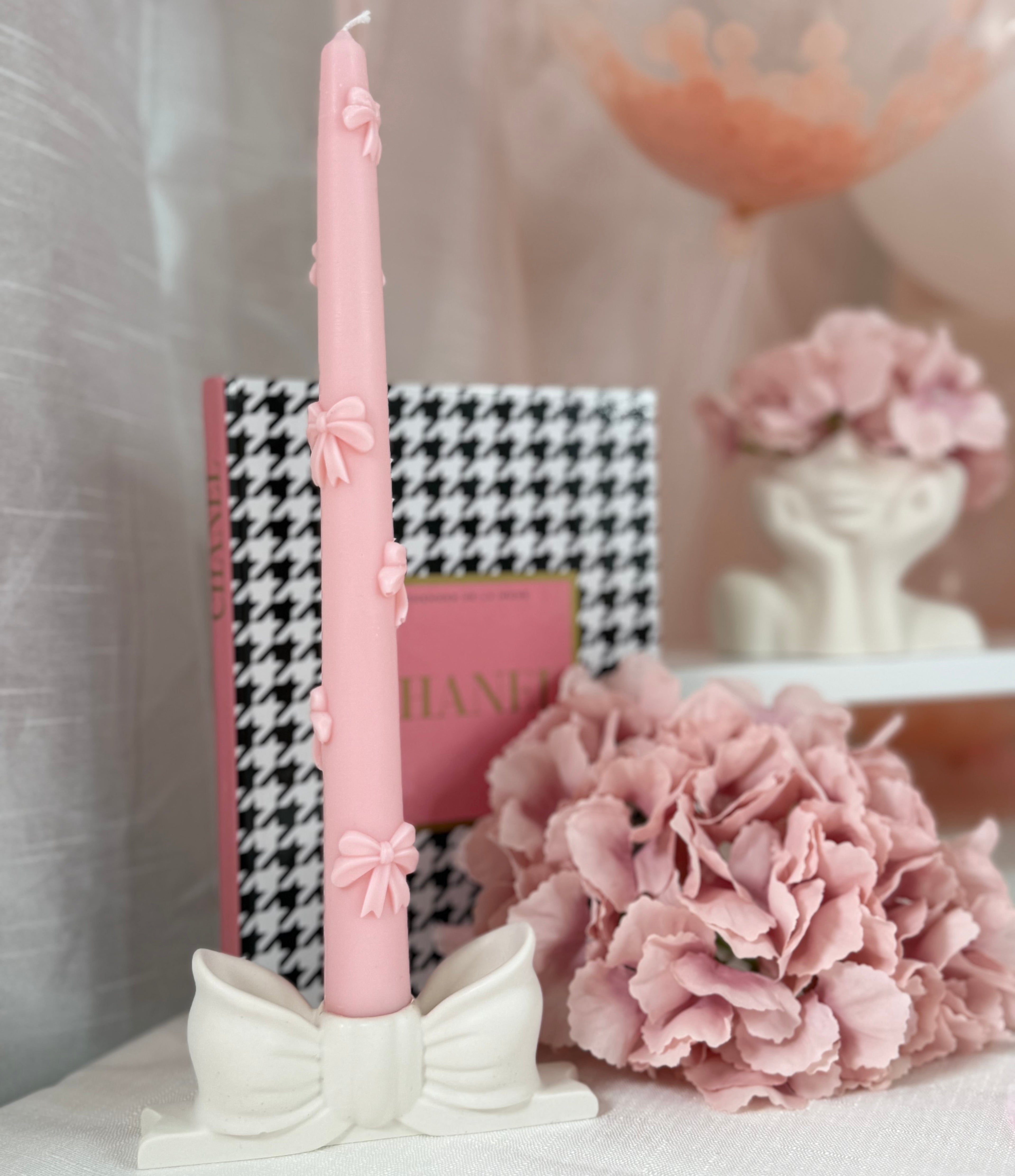 Support pour bougie en Jesmonite - Noeud