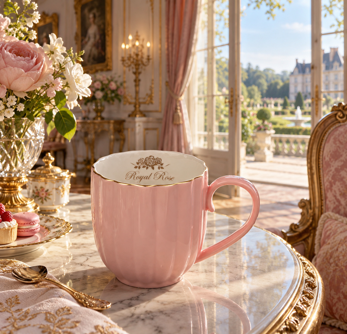 Tasse - Royal rose - PORCELAINE | 320 ml - ÉDITION GIRLY
