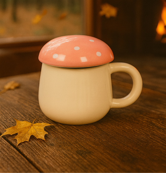 Tasse « Champignon Rose Enchanté » | 350ml - PRÉCOMMANDE