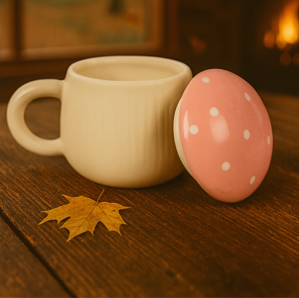 Tasse « Champignon Rose Enchanté » | 350ml - PRÉCOMMANDE
