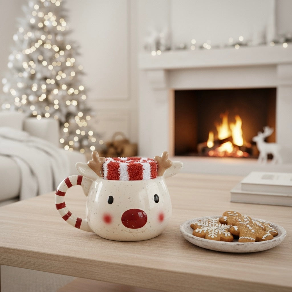Tasse & Chaussettes Magie de Noël  – Rudolf Cozy Set  –  400ml