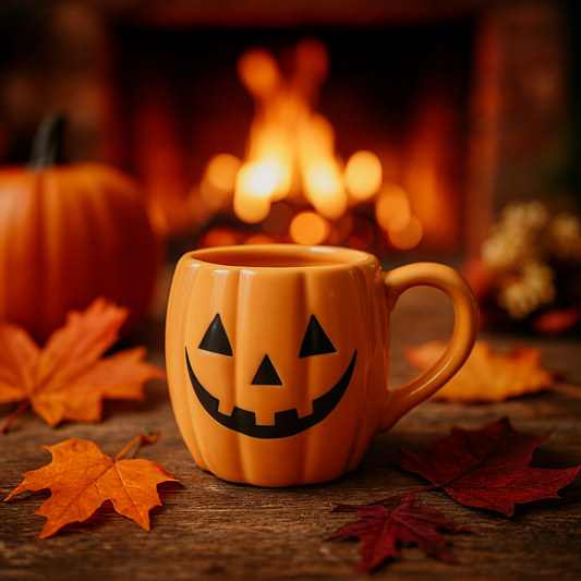 Tasse Citrouille Jack-o’-Lantern – Smiley d’Halloween | 380ml - PRÉCOMMANDE