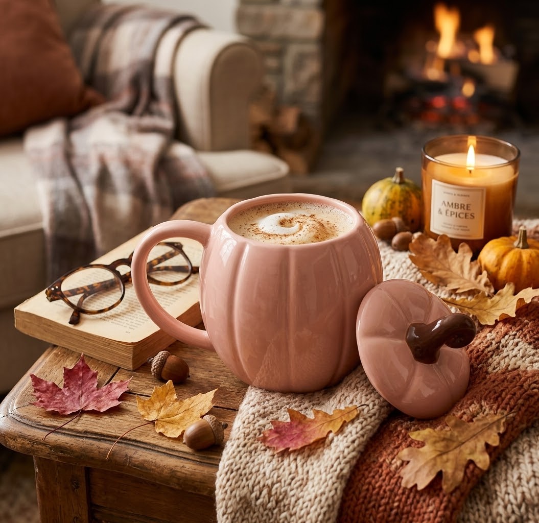 Tasse “  Citrouille rose  " 450ml - PRÉCOMMANDE - ÉDITION AUTOMNE / BRUNCH