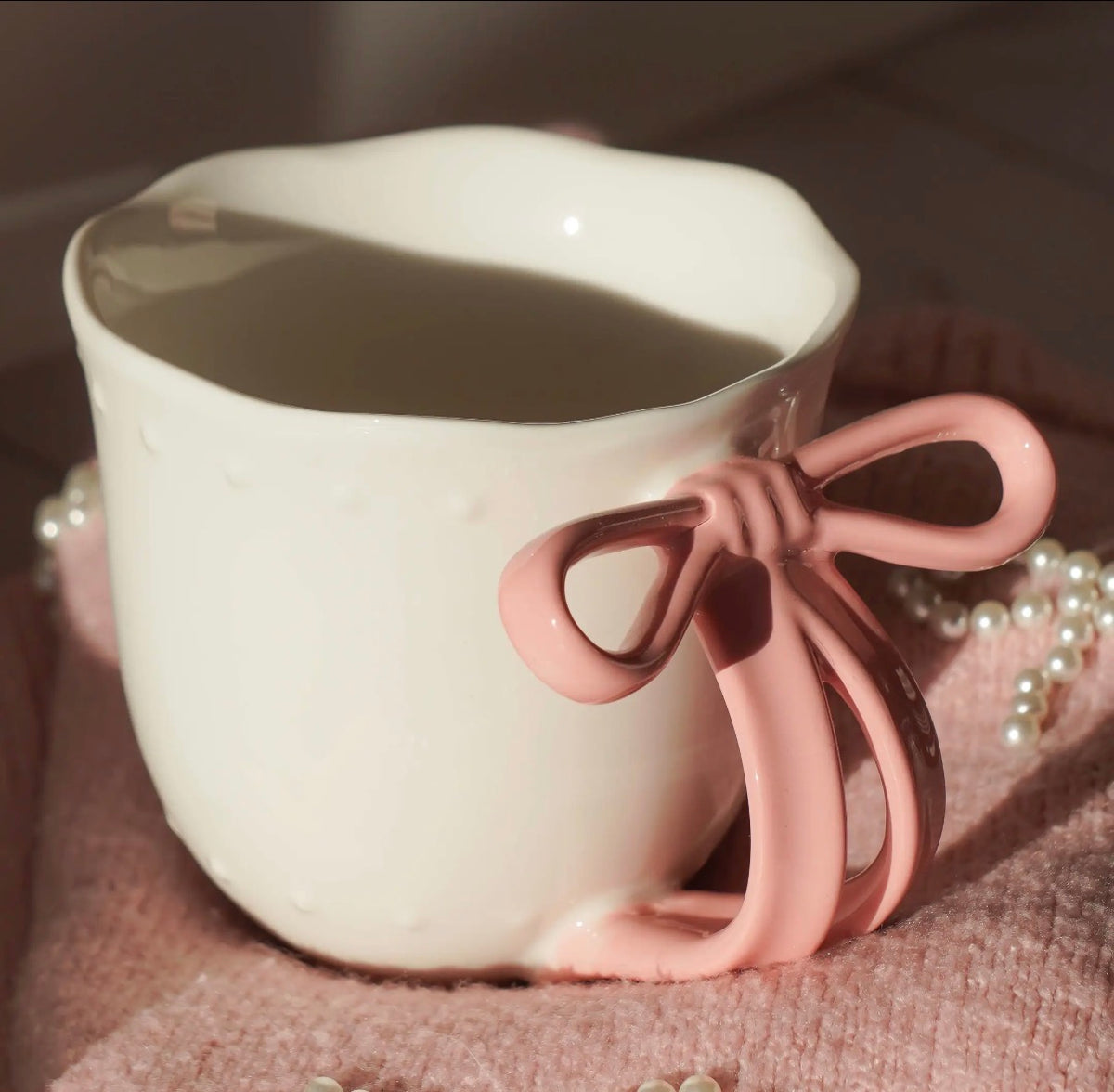 Tasse Noeud en porcelaine – 350 ml | Édition girly