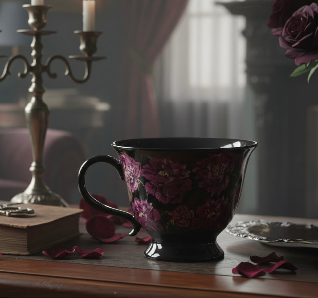 Tasse “Secret Garden” – L’éclat floral dans l’obscurité d’un roman | 320ml