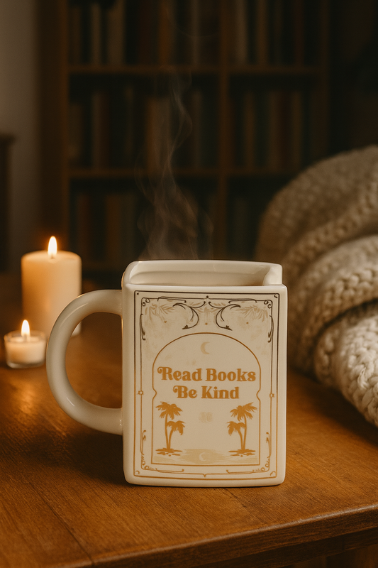 Tasse livre pastels "Blanche" – Élégance et douceur pour vos instants lecture | 450ml