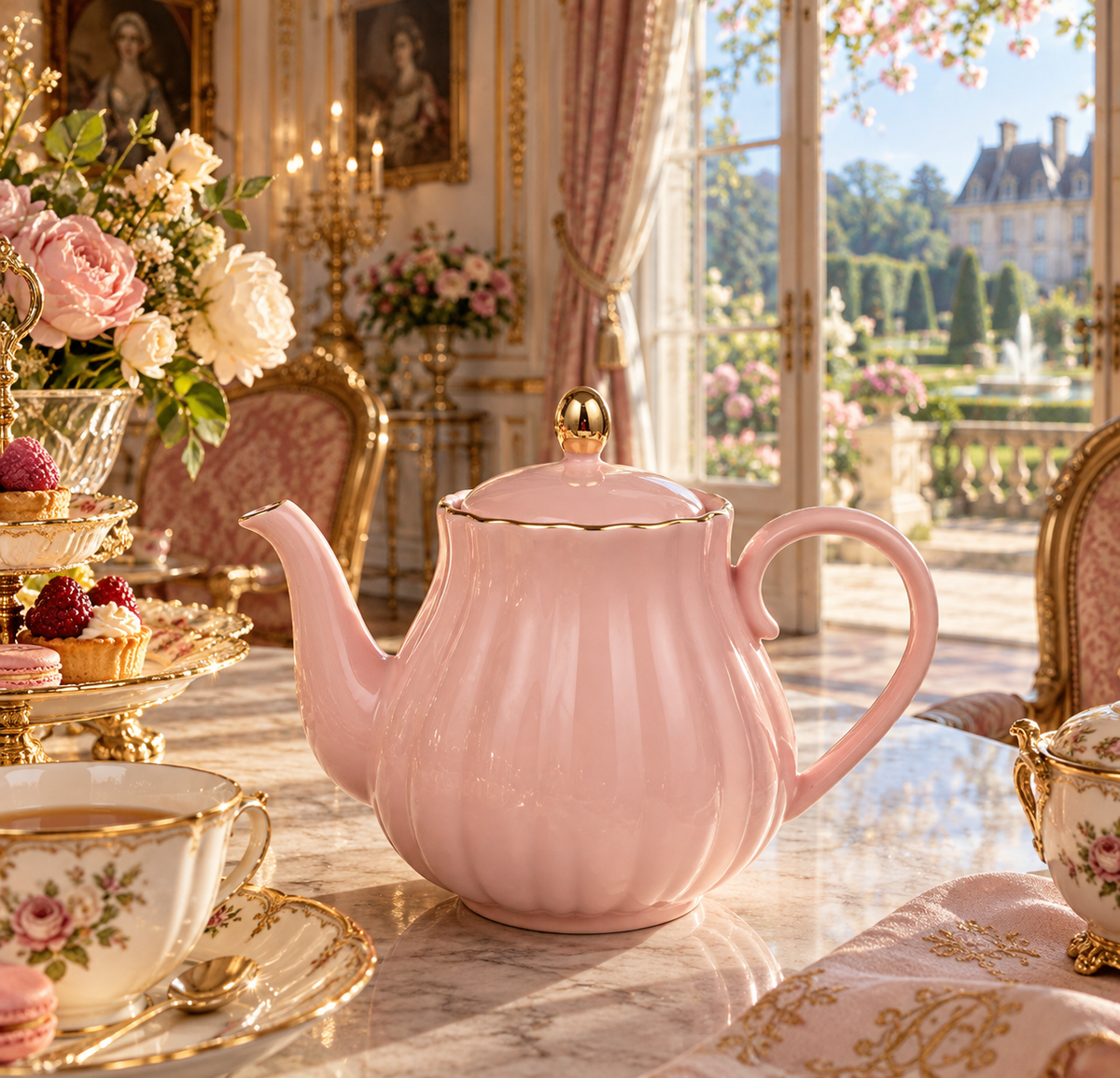 Théière - Royal rose - PORCELAINE | 800 ml - ÉDITION GIRLY