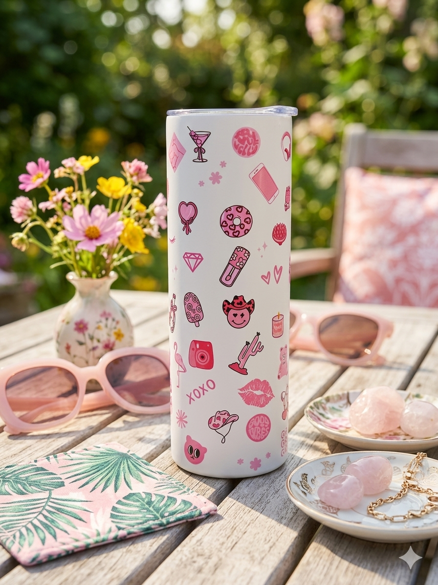 Thermos Isotherme - GIRLY - Sublimé à la main - 591ml
