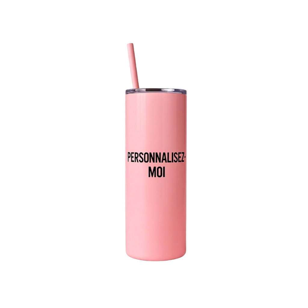Thermos Isotherme Rose PERSONNALISÉ - Sublimé à la main - 591 ml